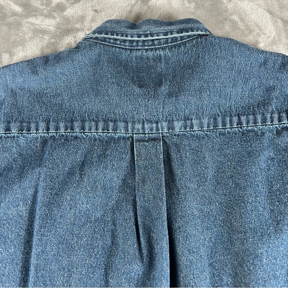 Dickies Men's Sz XL Long Sleeve Denim Shirt Button Down Front Pocket Durable - Picture 8 of 12